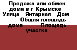 Продажа или обмен дома в г.Крымске › Улица ­ Янтарная › Дом ­ 20 › Общая площадь дома ­ 160 › Площадь участка ­ 6 › Цена ­ 3 850 000 - Краснодарский край, Крымский р-н, Крымск г. Недвижимость » Дома, коттеджи, дачи продажа   . Краснодарский край